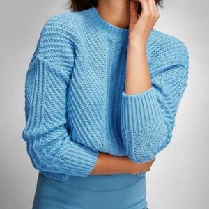 Ann Taylor Light Blue Cowl Neck Sweater